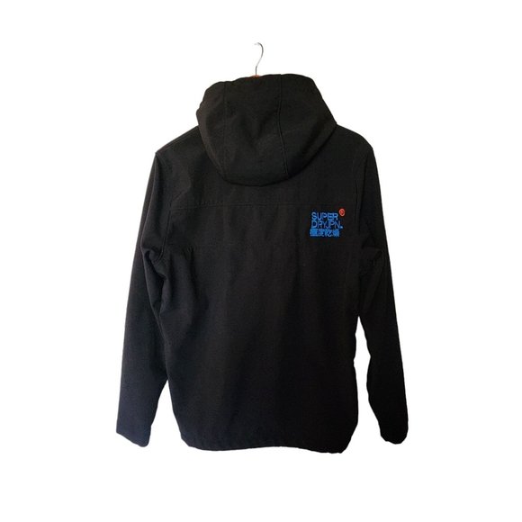 Superdry‎ Softshell Original Windtrekker Black Hooded Jacket Size M - Picture 10 of 14